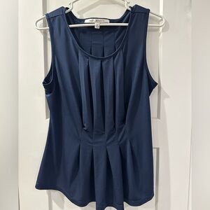 Max Studio Navy Sleeveless Top